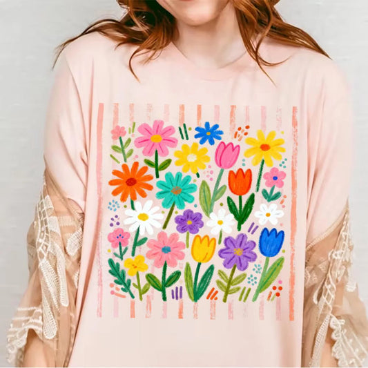 Watercolor Flowers Tee