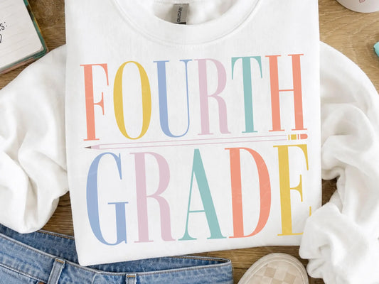 Pastel Stacked Grade Level Tee
