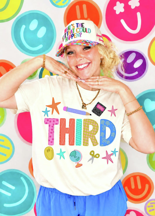 Colorful Doodle Grade Level Tee