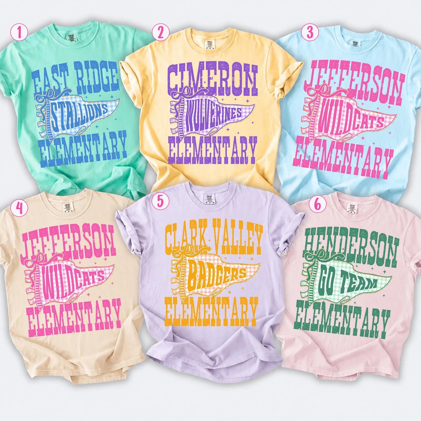 Preppy Pennant School Mascot Tee