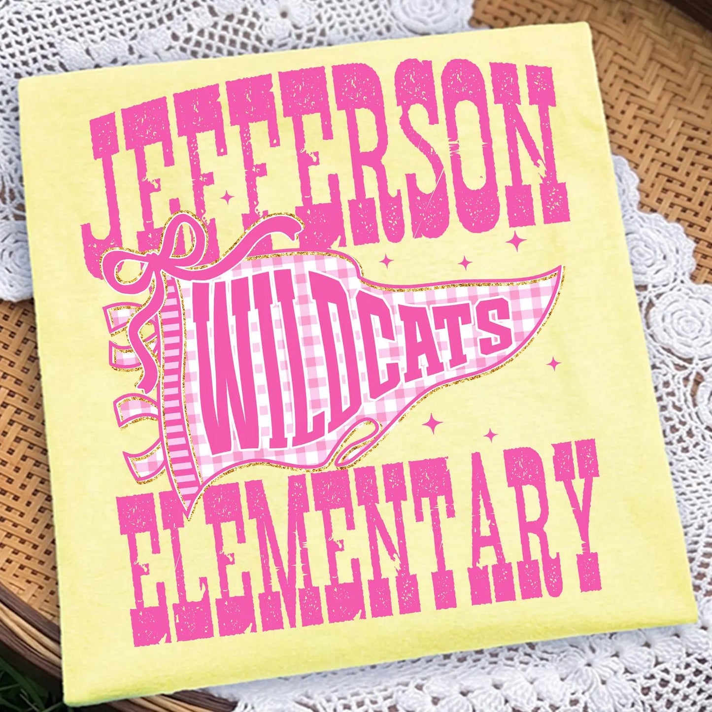 Preppy Pennant School Mascot Tee